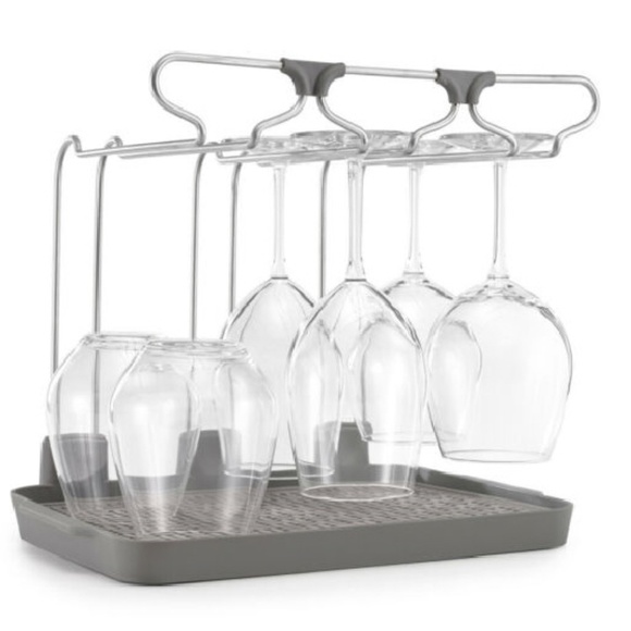 Polder Kitchen New Polder Wine Glass Drying Rack Silver Poshmark